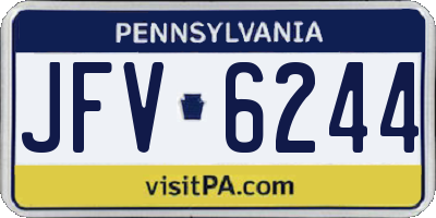 PA license plate JFV6244