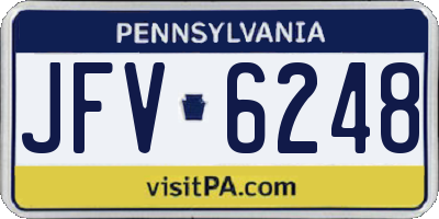 PA license plate JFV6248