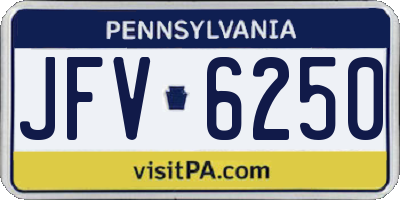 PA license plate JFV6250