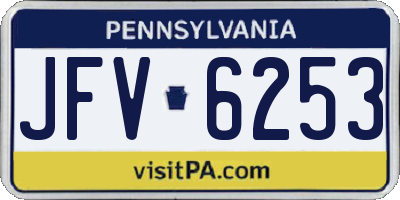 PA license plate JFV6253