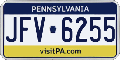 PA license plate JFV6255