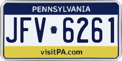 PA license plate JFV6261