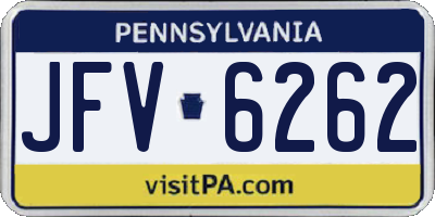 PA license plate JFV6262