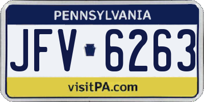 PA license plate JFV6263