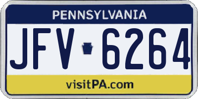 PA license plate JFV6264