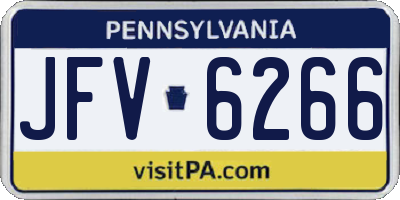 PA license plate JFV6266