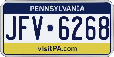 PA license plate JFV6268