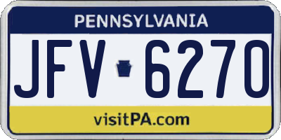 PA license plate JFV6270