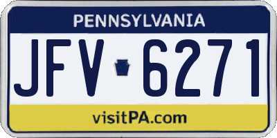 PA license plate JFV6271