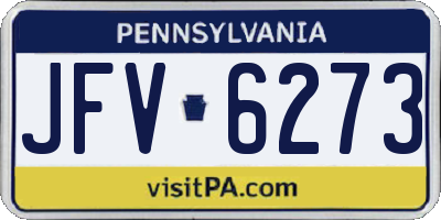 PA license plate JFV6273