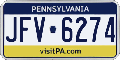 PA license plate JFV6274