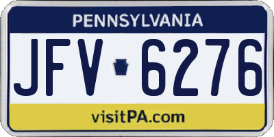 PA license plate JFV6276
