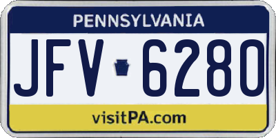 PA license plate JFV6280