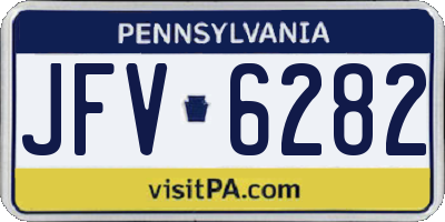 PA license plate JFV6282