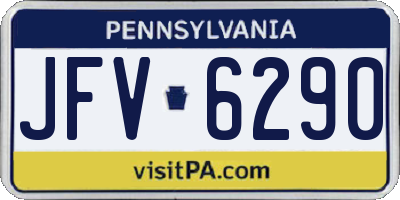 PA license plate JFV6290