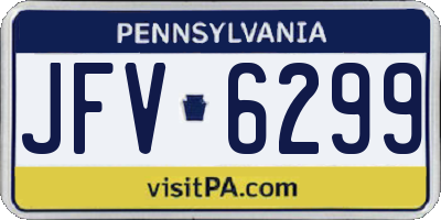 PA license plate JFV6299