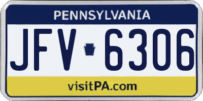 PA license plate JFV6306