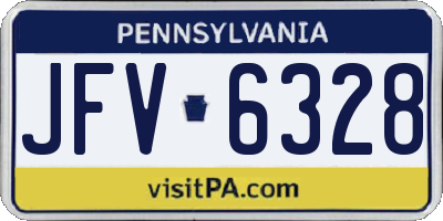 PA license plate JFV6328