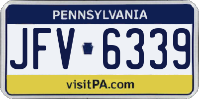 PA license plate JFV6339