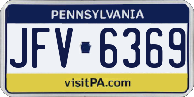 PA license plate JFV6369