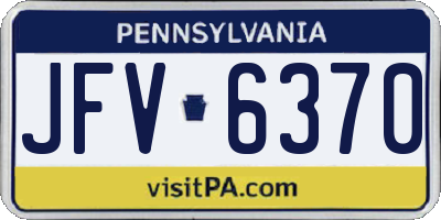 PA license plate JFV6370