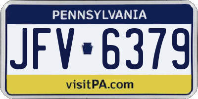 PA license plate JFV6379