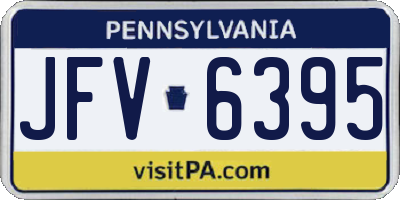PA license plate JFV6395