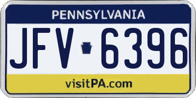 PA license plate JFV6396