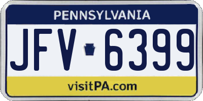 PA license plate JFV6399
