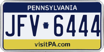 PA license plate JFV6444