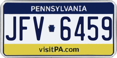 PA license plate JFV6459