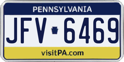 PA license plate JFV6469