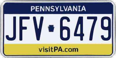 PA license plate JFV6479