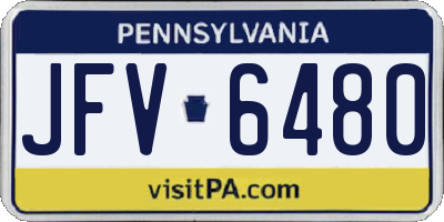 PA license plate JFV6480