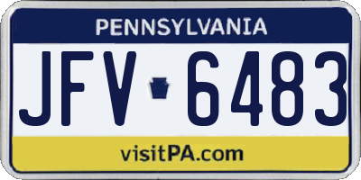 PA license plate JFV6483