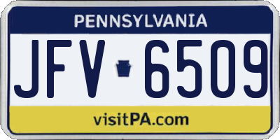 PA license plate JFV6509