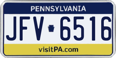PA license plate JFV6516