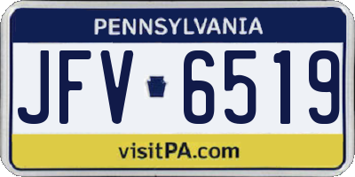 PA license plate JFV6519