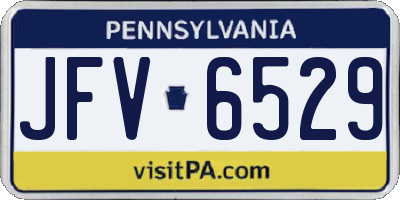 PA license plate JFV6529