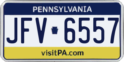 PA license plate JFV6557