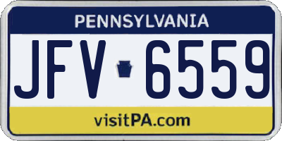 PA license plate JFV6559
