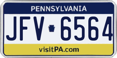 PA license plate JFV6564