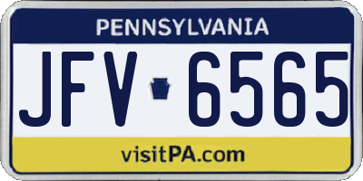 PA license plate JFV6565