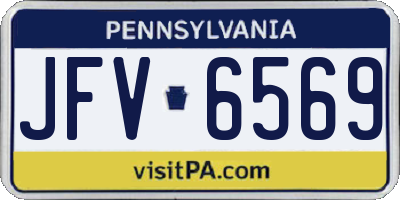 PA license plate JFV6569