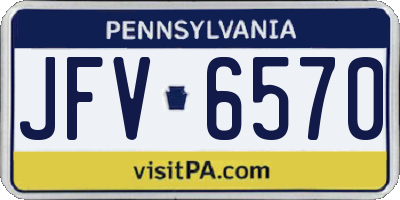 PA license plate JFV6570