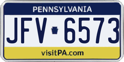 PA license plate JFV6573