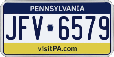 PA license plate JFV6579