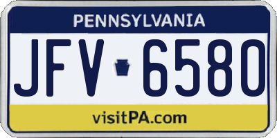 PA license plate JFV6580