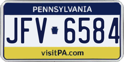 PA license plate JFV6584