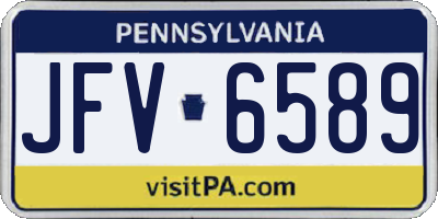 PA license plate JFV6589